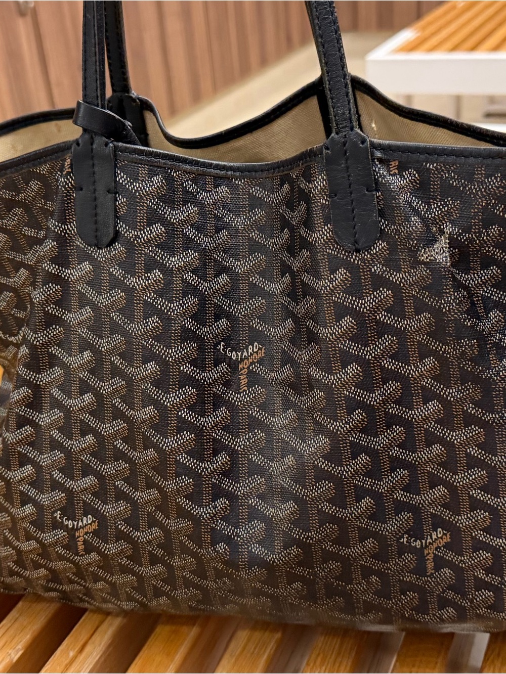 Authentic Goyard St Louis Tote Black with pouch - Picture 16 of 16